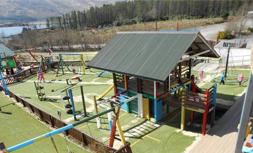 View from upstairs of the Play-house at Dunlewey Centre playground in Donegal.